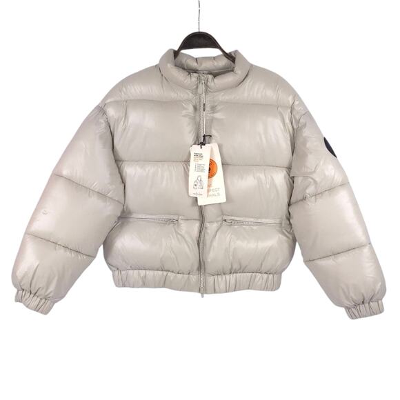 SAVE THE DUCK Jackets & Blazers - SAVE THE DUCK Shira Puffer Jacket Bomber Coat Off White Warm Plumtech Down